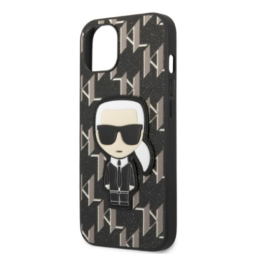 Kup Etui Karl Lagerfeld KLHCP13SPMNIKBK Apple iPhone 13 mini hardcase negru/black Monogram Ikonik Patch - KLD1380 - {ean13} - Sklep Home Screen