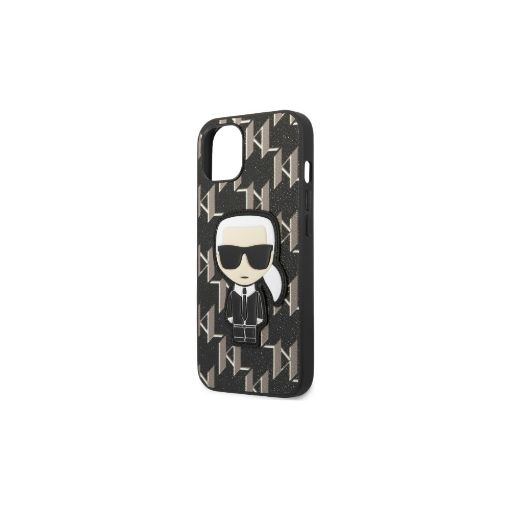 Etui Karl Lagerfeld KLHCP13SPMNIKBK Apple iPhone 13 mini hardcase czarny/black Monogram Ikonik Patch