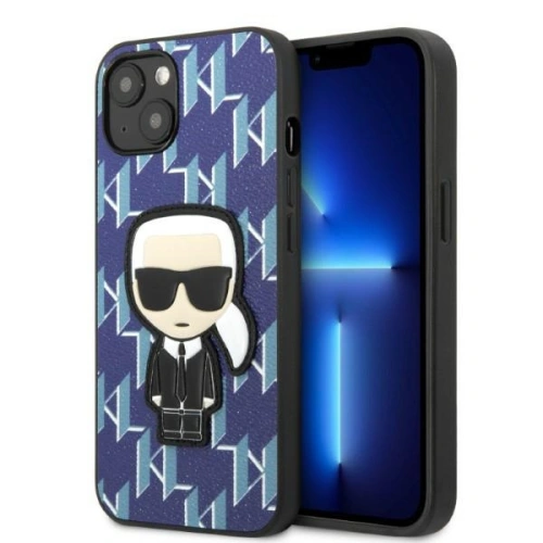 Kup Etui Karl Lagerfeld KLHCP13SPMNIKBL Apple iPhone 13 mini keménytok kék Monogram Ikonik Patch - KLD1381 - {ean13} - Sklep Home Screen