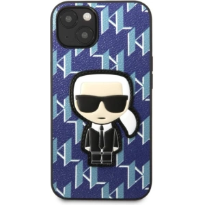 Kup Etui Karl Lagerfeld KLHCP13SPMNIKBL Apple iPhone 13 mini hardcase albastru/blue Monogram Ikonik Patch - KLD1381 - {ean13} - Sklep Home Screen