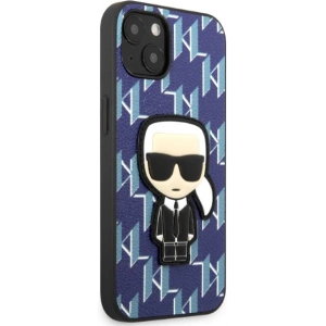 Kup Case Karl Lagerfeld KLHCP13SPMNIKBL Apple iPhone 13 mini Hardcase blau/blue Monogram Ikonik Patch - KLD1381 - {ean13} - Sklep Home Screen