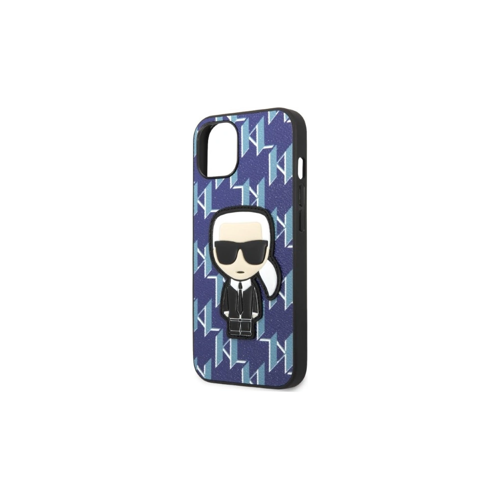 Etui Karl Lagerfeld KLHCP13SPMNIKBL Apple iPhone 13 mini hardcase niebieski/blue Monogram Ikonik Patch