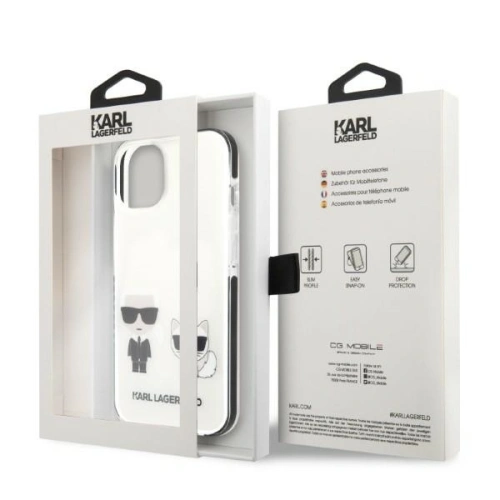Kup Case Karl Lagerfeld KLHCP13STPEKCW Apple iPhone 13 mini Hardcase weiß/white Karl&Choupette - KLD1385 - {ean13} - Sklep Home Screen