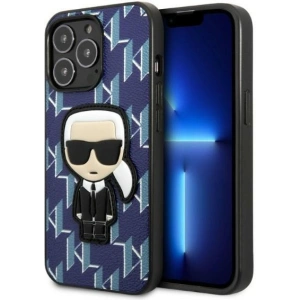 Buy Karl Lagerfeld KLHCP13XPMNIKBL Apple iPhone 13 Pro Max hardcase blue Monogram Ikonik Patch - KLD1387 - {ean13} - Home Screen Store Europe