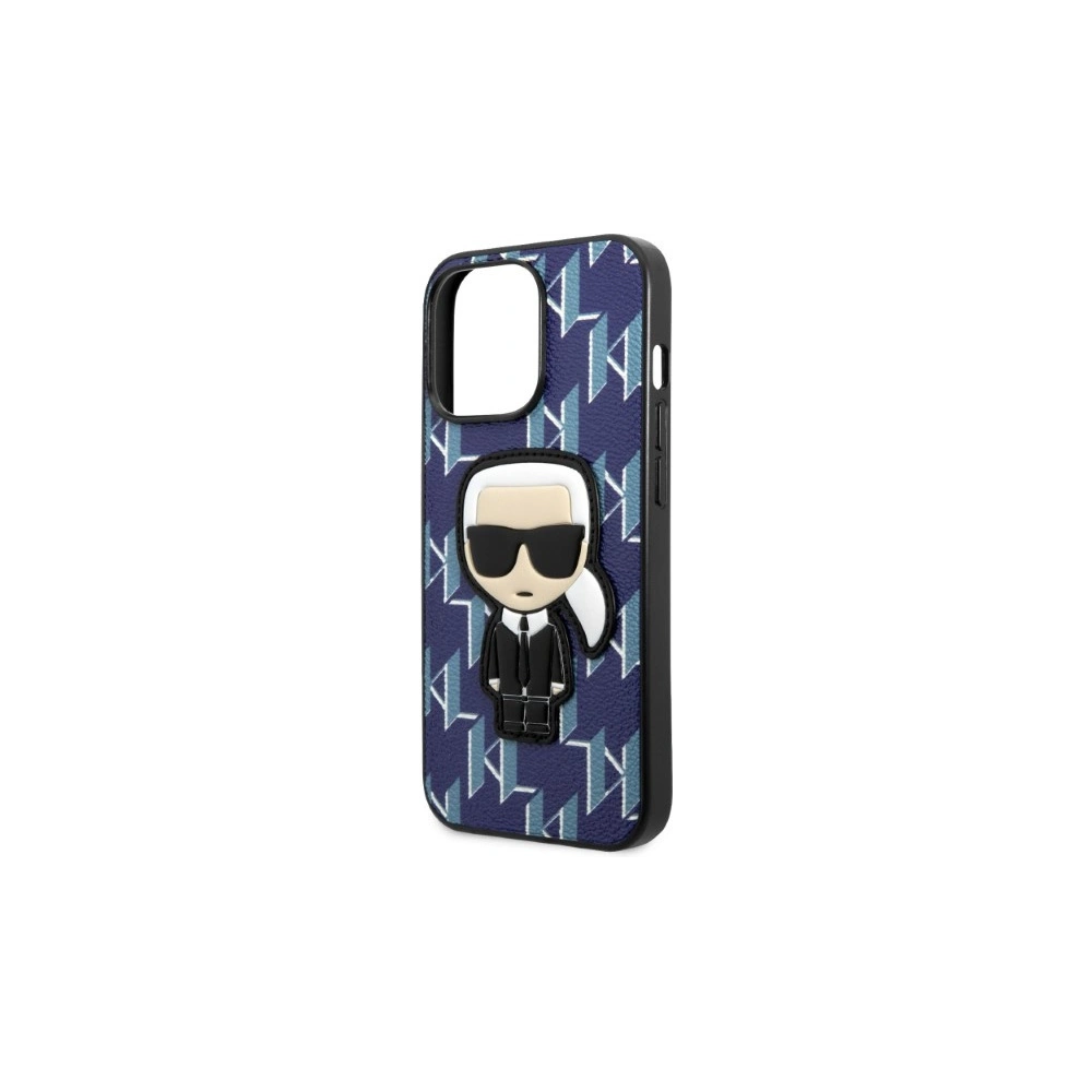 Etui Karl Lagerfeld KLHCP13XPMNIKBL Apple iPhone 13 Pro Max hardcase niebieski/blue Monogram Ikonik Patch