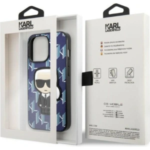 Buy Karl Lagerfeld KLHCP13XPMNIKBL Apple iPhone 13 Pro Max hardcase blue Monogram Ikonik Patch - KLD1387 - {ean13} - Home Screen Store Europe