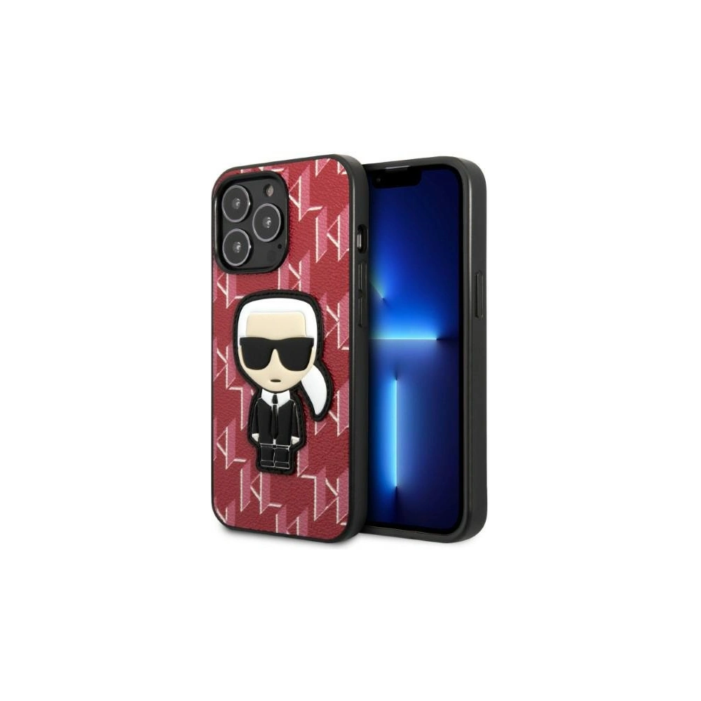 Etui Karl Lagerfeld KLHCP13XPMNIKPI Apple iPhone 13 Pro Max hardcase czerwony/red Monogram Ikonik Patch