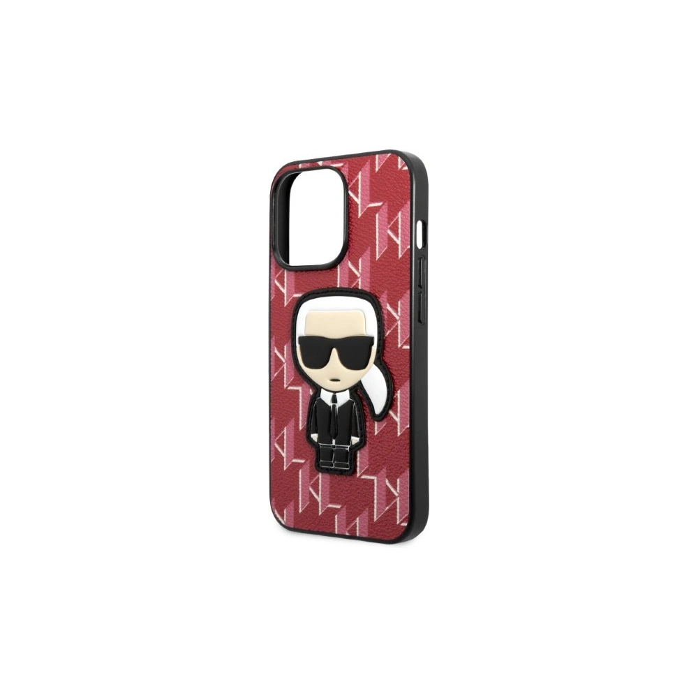 Etui Karl Lagerfeld KLHCP13XPMNIKPI Apple iPhone 13 Pro Max hardcase czerwony/red Monogram Ikonik Patch