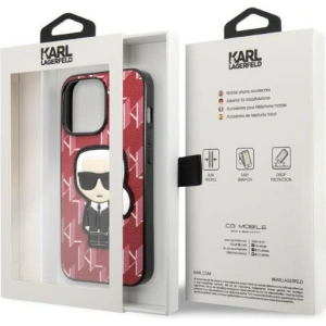 Buy Karl Lagerfeld KLHCP13XPMNIKPI Apple iPhone 13 Pro Max hardcase red Monogram Ikonik Patch - KLD1388 - {ean13} - Home Screen Store Europe