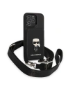Kup Case Karl Lagerfeld KLHCP13XSAIPCK Apple iPhone 13 Pro Max Hardcase schwarz/schwarz Saffiano Metal Ikonik - KLD1389 - {ean13} - Sklep Home Screen