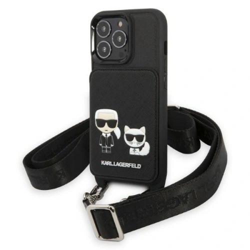 Kup Etui Karl Lagerfeld KLHCP13XSAKCHSK Apple iPhone 13 Pro Max keménytok Saffiano Karl & Choupette dombornyomott - KLD1390 - {ean13} - Sklep Home Screen