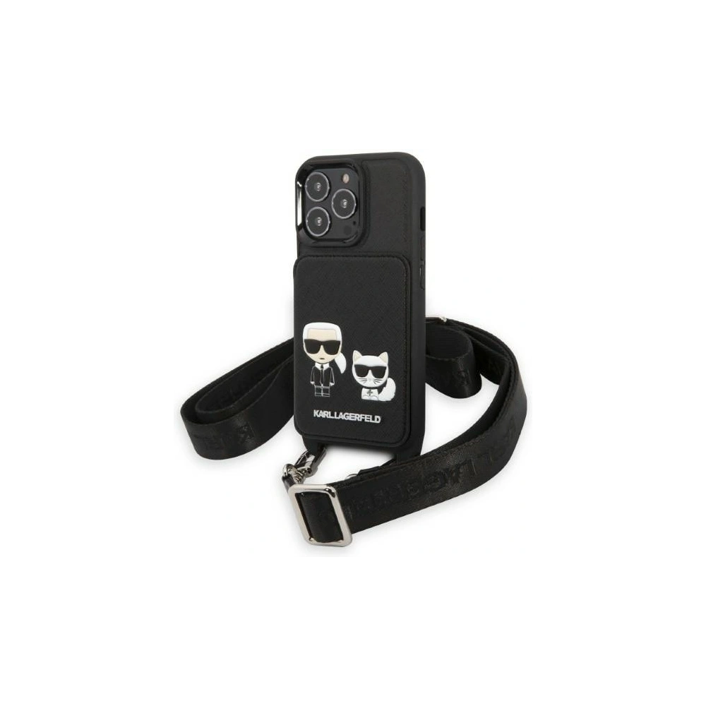 Etui Karl Lagerfeld KLHCP13XSAKCHSK Apple iPhone 13 Pro Max hardcase Saffiano Karl & Choupette Embossed