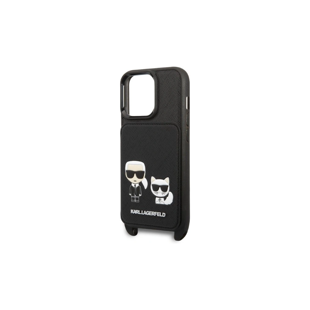 Etui Karl Lagerfeld KLHCP13XSAKCHSK Apple iPhone 13 Pro Max hardcase Saffiano Karl & Choupette Embossed
