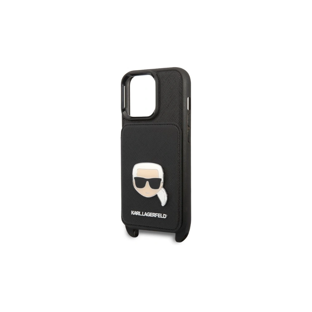 Etui Karl Lagerfeld KLHCP13XSAKHPK Apple iPhone 13 Pro Max hardcase Saffiano Metal Karl Head
