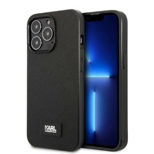 Buy Karl Lagerfeld KLHCP13XSFMP2K Apple iPhone 13 Pro Max hardcase black Saffiano Plaque - KLD1392 - {ean13} - Home Screen Store Europe