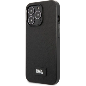 Buy Karl Lagerfeld KLHCP13XSFMP2K Apple iPhone 13 Pro Max hardcase black Saffiano Plaque - KLD1392 - {ean13} - Home Screen Store Europe