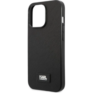 Buy Karl Lagerfeld KLHCP13XSFMP2K Apple iPhone 13 Pro Max hardcase black Saffiano Plaque - KLD1392 - {ean13} - Home Screen Store Europe