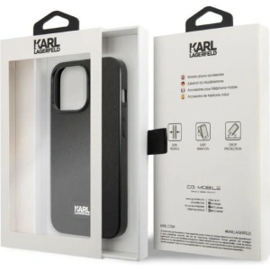 Buy Karl Lagerfeld KLHCP13XSFMP2K Apple iPhone 13 Pro Max hardcase black Saffiano Plaque - KLD1392 - {ean13} - Home Screen Store Europe