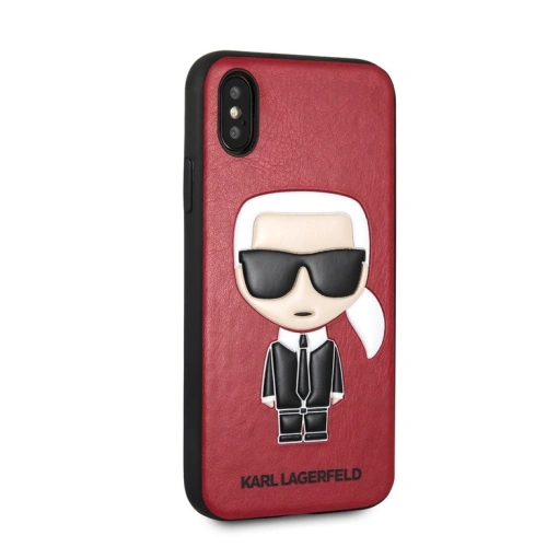 Kup Etui Karl Lagerfeld KLHCPXIKPURE Apple iPhone XS/X keménytok piros/red Ikonic Karl Fullbody - KLD1396 - {ean13} - Sklep Home Screen