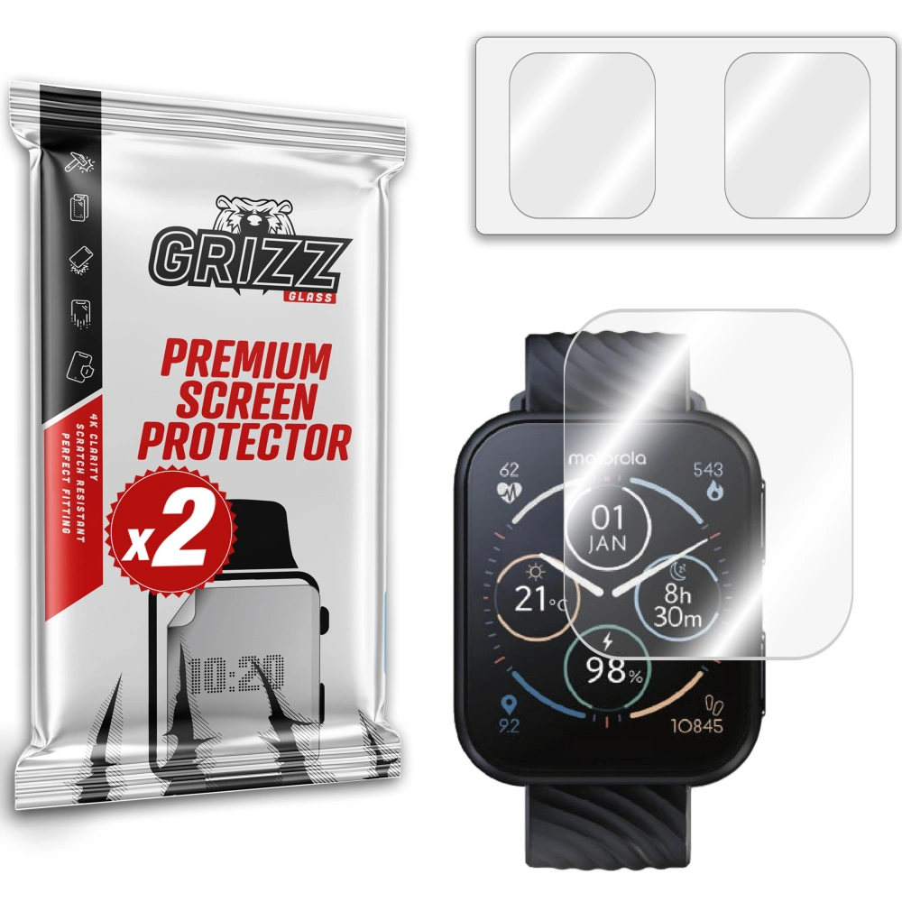 Szkło hybrydowe GrizzGlass HybridGlass do Motorola Moto Watch 200