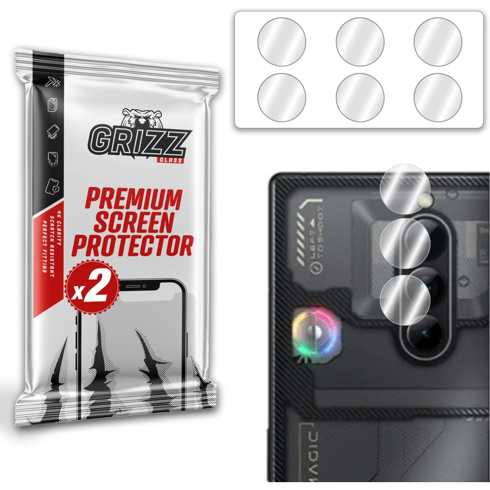 Szkło na aparat GrizzGlass HybridGlass Camera do ZTE Nubia Red Magic 8 Pro+
