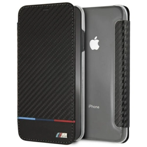 Kup Etui BMW BMTRBKI65PUCARTCBK Apple iPhone XS Max könyv fekete/black Carbon Tricolor Stripe - BMW332 - {ean13} - Sklep Home Screen