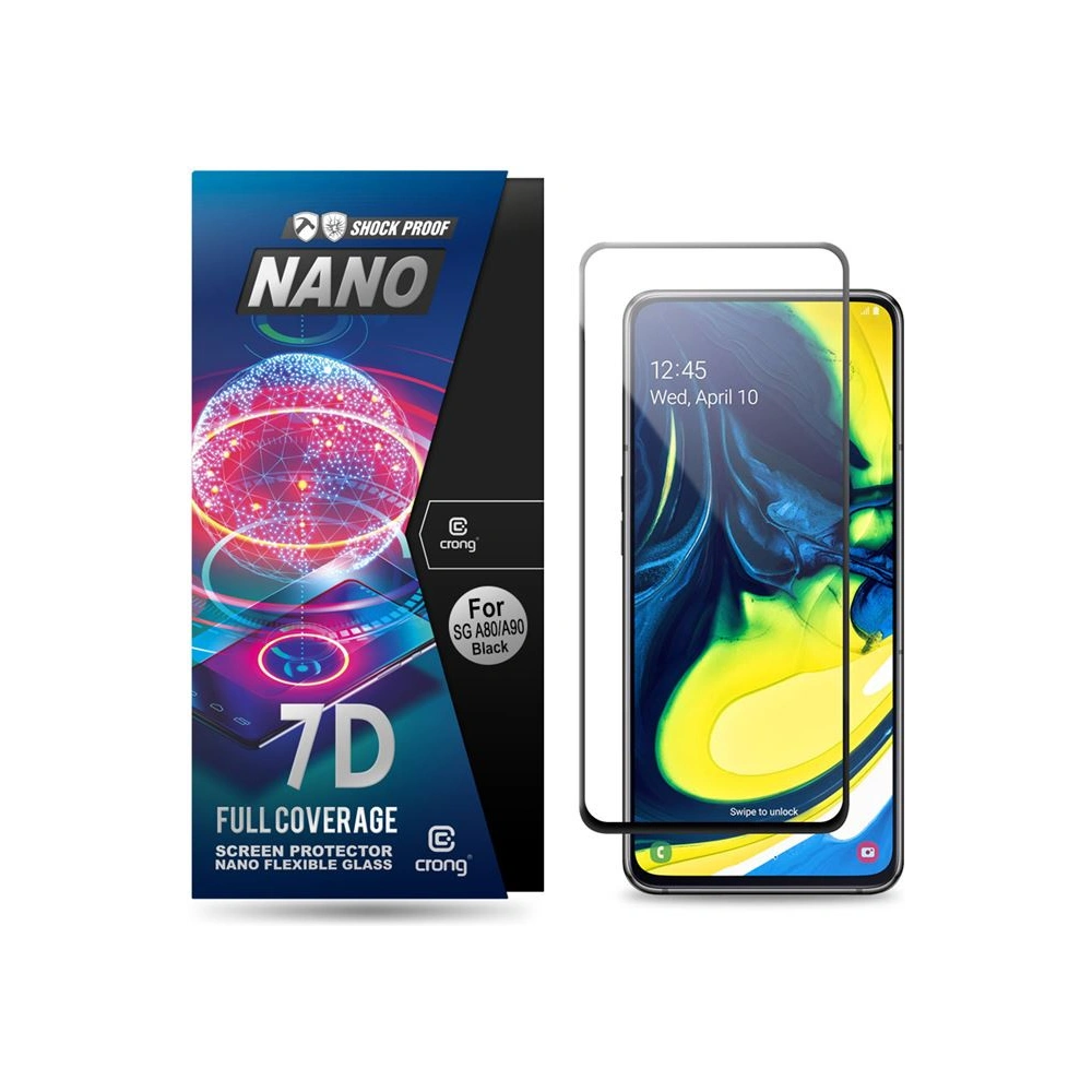 Szkło hybrydowe Crong 7D Nano Flexible Glass Samsung Galaxy A80/A90