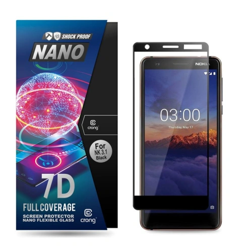 Kup Sticlă hibridă Crong 7D Nano Flexible Glass Nokia 3.1 - CRG11 - {ean13} - Sklep Home Screen