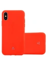 Etui Crong Soft Skin Cover Apple iPhone XS/X (červený)