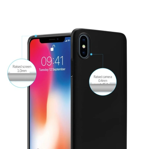 Kup Etui Crong Smooth Skin Apple iPhone XS/X (fekete) - CRG46 - {ean13} - Sklep Home Screen