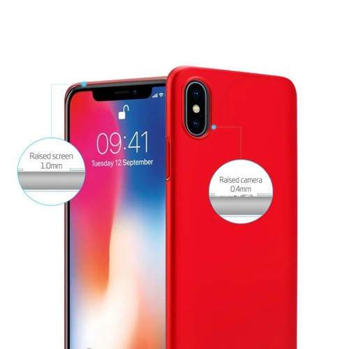Kup Etui Crong Smooth Skin Apple iPhone XS/X (piros) - CRG47 - {ean13} - Sklep Home Screen