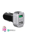 Kup Încărcător auto Crong Power Car Charger 30W USB QuickCharge 3.0 + USB 2.4A (aluminiu) - CRG75 - {ean13} - Sklep Home Screen