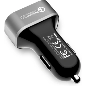 Kup Ładowarka samochodowa Crong Power Car Charger 30W USB QuickCharge 3.0 + USB 2.4A (aluminium) - CRG75 - {ean13} - Sklep Home Screen