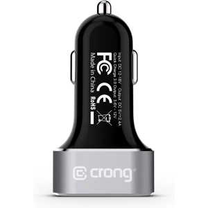 Kup Ładowarka samochodowa Crong Power Car Charger 30W USB QuickCharge 3.0 + USB 2.4A (aluminium) - CRG75 - {ean13} - Sklep Home Screen