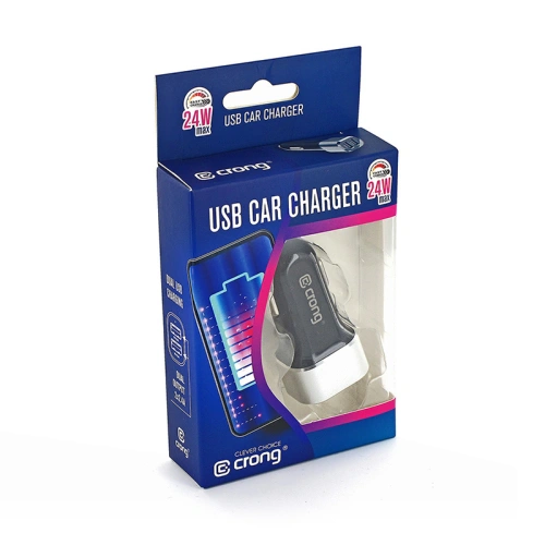 Buy Car charger Crong Power Car Charger 24W 2xUSB 2.4A (aluminum) - CRG76 - {ean13} - Home Screen Store Europe