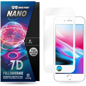 Buy Crong 7D Nano Flexible Glass Apple iPhone 8/7 Plus (White) - CRG78 - {ean13} - Home Screen Store Europe