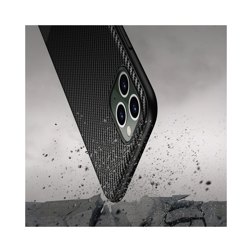 Etui Crong Prestige Carbon Cover Apple iPhone 11 Pro (czarny)