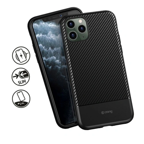 Kup Etui Crong Prestige Carbon Cover Apple iPhone 11 Pro Max (fekete) - CRG84 - {ean13} - Sklep Home Screen