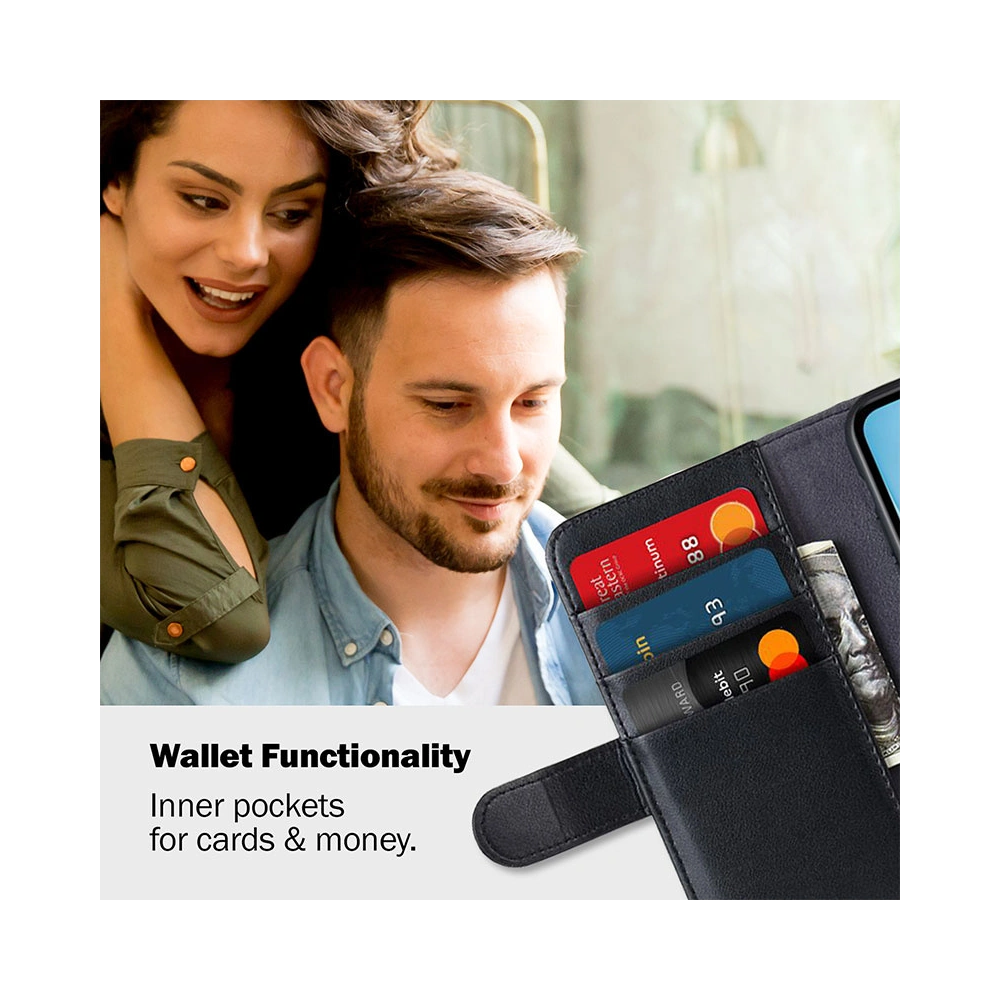 Etui Crong Premium Booklet Wallet Apple iPhone 11 Pro (czarny)