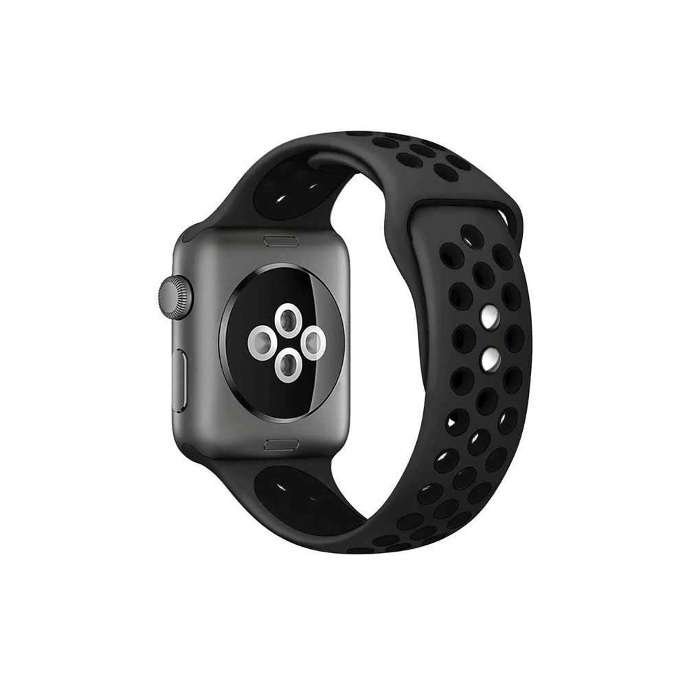 Pasek Crong Duo Sport Apple Watch 4/5/6/7/SE/8/9/10 40/41/42mm (szary/czarny)