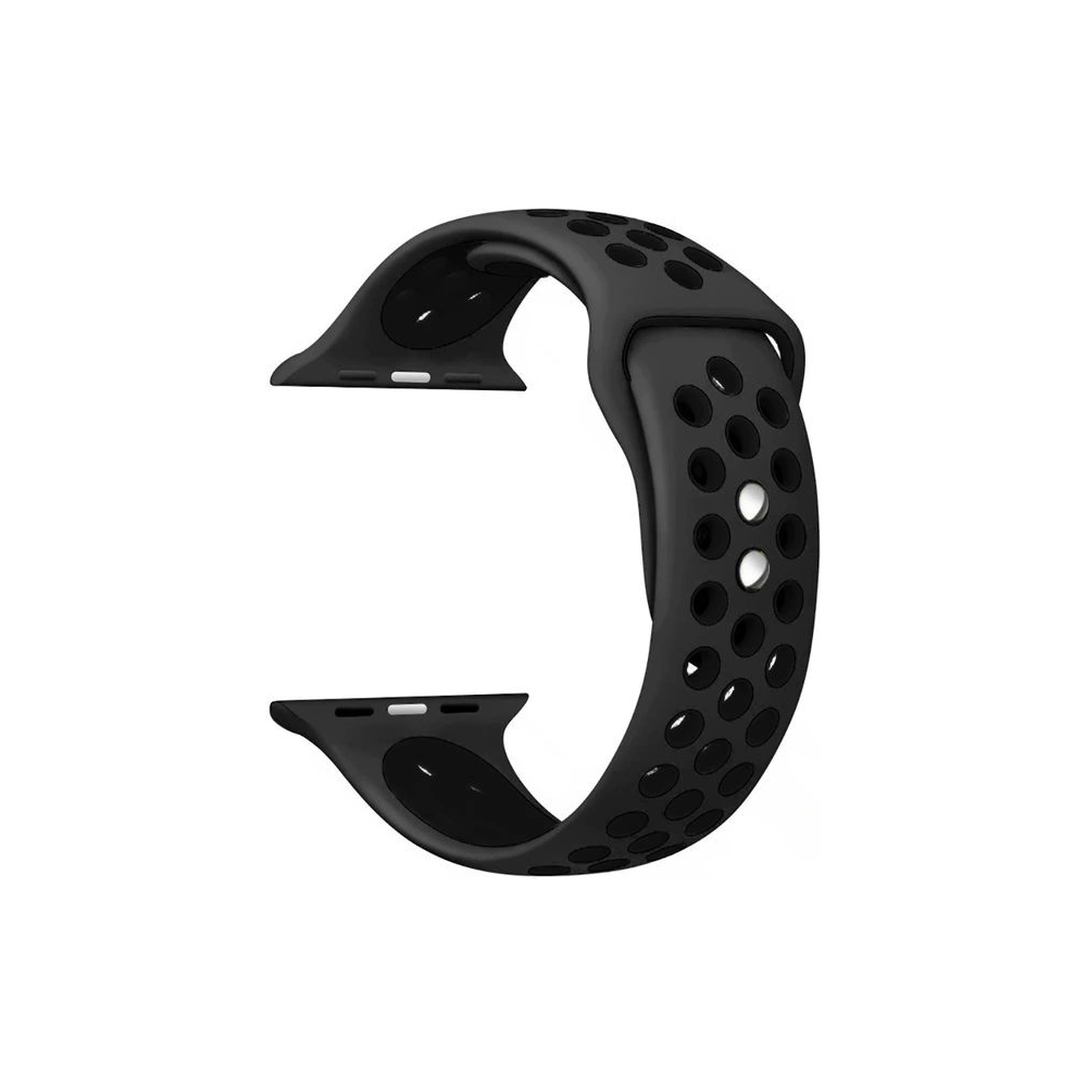 Pasek Crong Duo Sport Apple Watch 4/5/6/7/SE/8/9/10 40/41/42mm (szary/czarny)