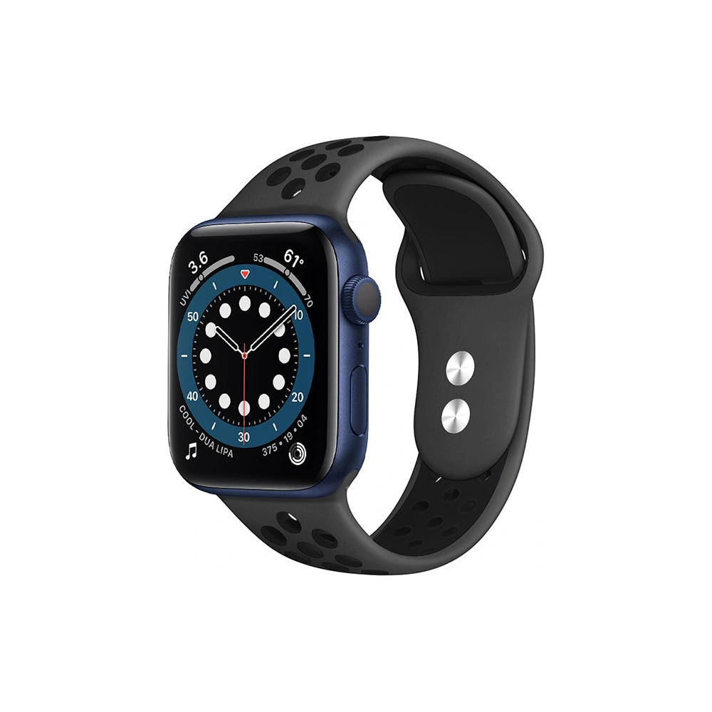 Pasek Crong Duo Sport Apple Watch 4/5/6/7/SE/8/9/Ultra 44/45/49mm (szary/czarny)