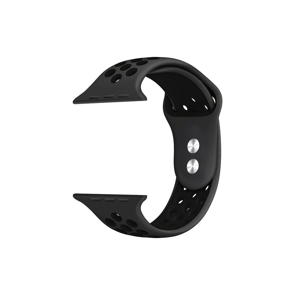 Pasek Crong Duo Sport Apple Watch 4/5/6/7/SE/8/9/Ultra 44/45/49mm (szary/czarny)