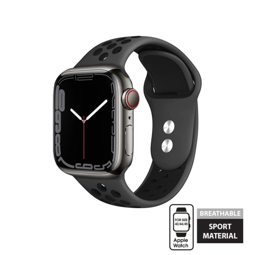 Kup Crong Duo Sport Apple Watch 4/5/6/7/SE/8/9/Ultra 44/45/49mm (grau/schwarz) - CRG140 - {ean13} - Sklep Home Screen