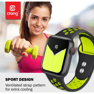 Kup Crong Duo Sport Apple Watch 4/5/6/7/SE/8/9/10 40/41/42mm (schwarz/lime) - CRG141 - {ean13} - Sklep Home Screen