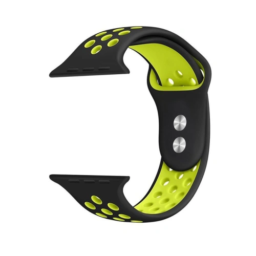 Kup Pasek Crong Duo Sport Apple Watch 4/5/6/7/SE/8/9/Ultra 44/45/49mm (fekete/lime) - CRG142 - {ean13} - Sklep Home Screen