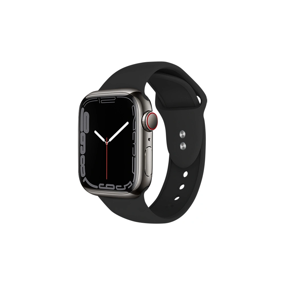 Pasek Crong Liquid Apple Watch 4/5/6/7/SE/8/9/10 40/41/42mm (czarny)