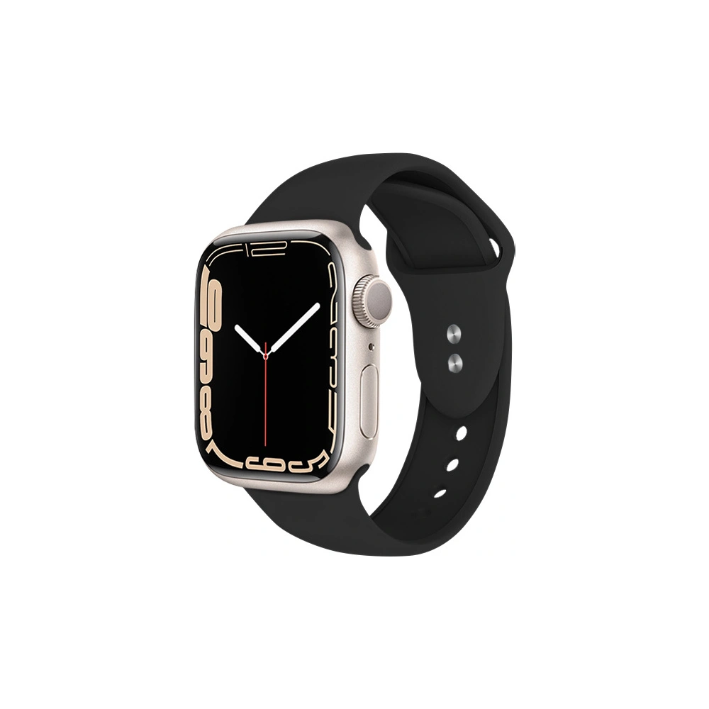 Pasek Crong Liquid Apple Watch 4/5/6/7/SE/8/9/Ultra 44/45/49mm (czarny)