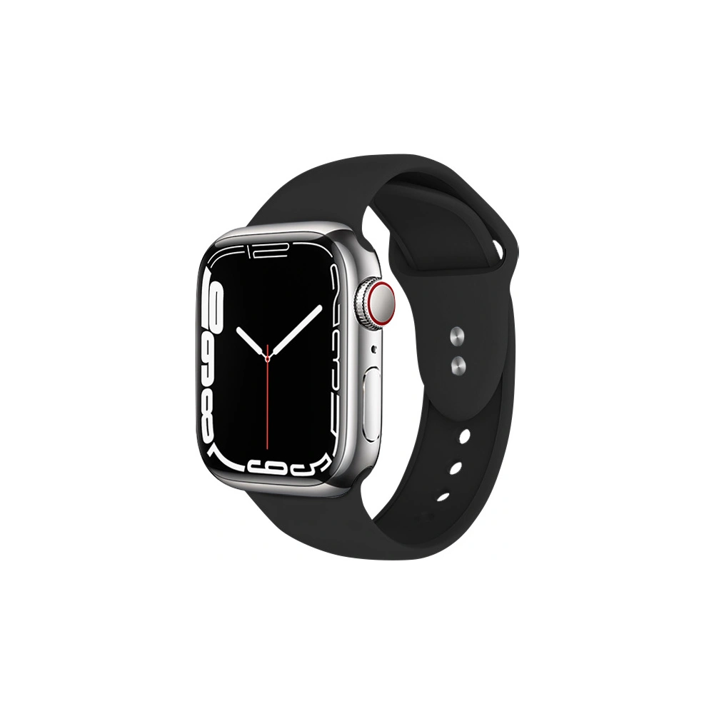 Pasek Crong Liquid Apple Watch 4/5/6/7/SE/8/9/Ultra 44/45/49mm (czarny)