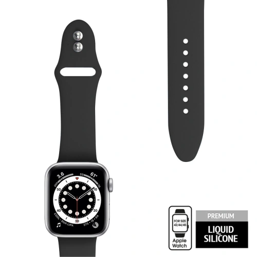 Kup Crong Liquid Apple Watch 4/5/6/7/SE/8/9/Ultra 44/45/49mm (schwarz) - CRG144 - {ean13} - Sklep Home Screen